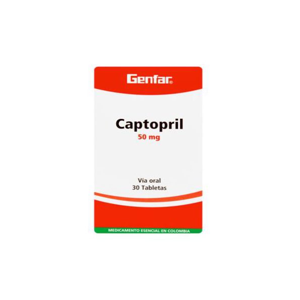 Captopril Mg X Tabletas Genfar Farmatina La Farmacia