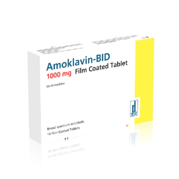 Amoklavin-Bid Amoxicilina+Ácido Clavulánico 1000mg x 14 Tabletas Deva ...