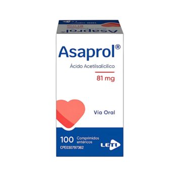 Asaprol Ácido Acetilsalicílico 81mg x 100 Comprimidos - Leti