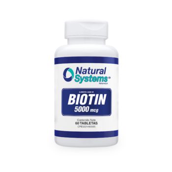 Biotin 5000Mcg x 60 Cápsulas Natural Systems