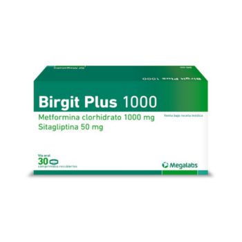 Birgit Plus Metformina + Sitagliptina 1000/50 Mg x 30 Comprimidos Megalabs