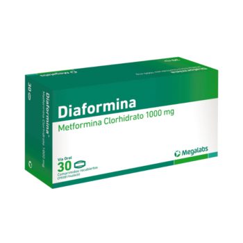 Diaformina Metformina 1000mg x 30 Comprimidos - Megalabs