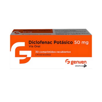 Diclofenac Potásico 50mg x 30 Tabletas - Genven