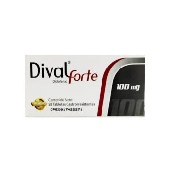 Dival Forte Diclofenac Sódico 100mg x 20 Tabletas - Valmorca
