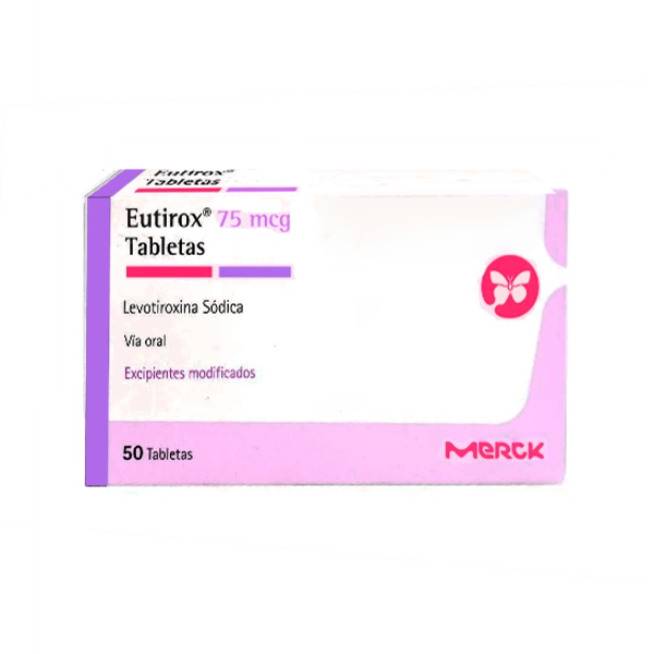 Eutirox Levotiroxina 75mg X 50 Tabletas Merck Farmatina La Farmacia