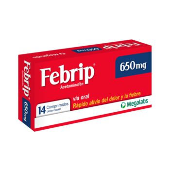 Febrip Acetaminofén 650mg x 14 Comprimidos Megalabs
