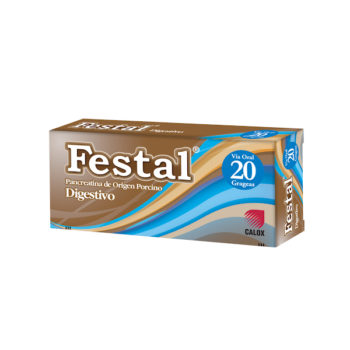 Festal 210mg x 20 Tabletas (Pancreatina) - Calox