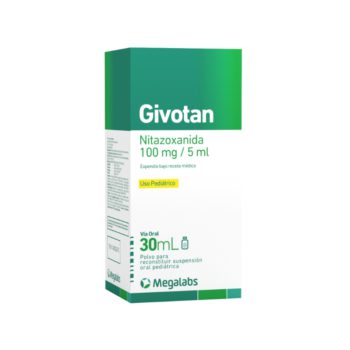 Givotan Nitazoxanida Polvo Para Suspensión Oral 100mg/5ml x 30ml - Megalabs