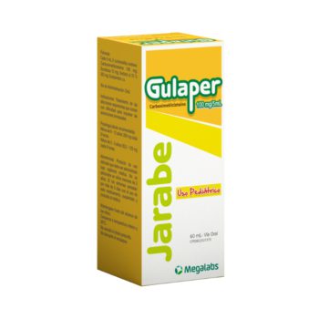 Gulaper Carboximetilcisteina Jarabe Pediátrico 100mg/5ml x 60ml Megalabs