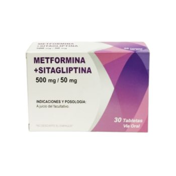 Metformina + Sitagliptina 500mg/50mg x 30 Tabletas Belmarca