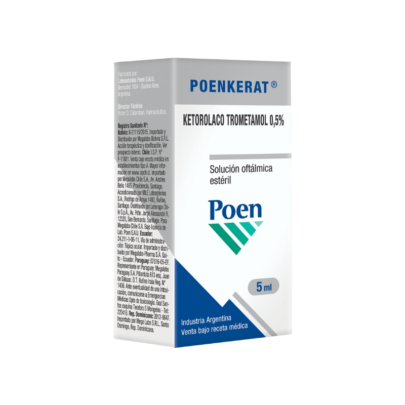 Poenkerat Ketorolac Trometamina 0.5% Solución Oftálmica x 5ml Poen