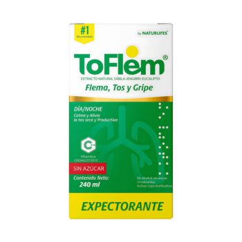 Toflem Jengibre + Eucalipto + Vitamina C Jarabe x 240ml Naturlifes