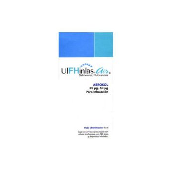 Ulfhinlas-Air Fluticasona + Salmeterol Inhalador 25-50mcg/120 Dosis - Ravel