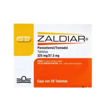 Zaldiar Acetaminofén + Tramadol 37.5mg/325mg x 20 Tabletas - Grunenthal
