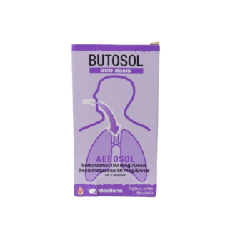 Butosol Inhalador Salbutamol + Beclometasona 100/50Mcg 200 Dosis  - Medifarm