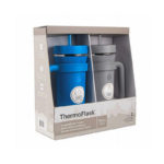 Thermo Flask Straw Tumbler Pack x 2 950ml 32Oz Azul-gris