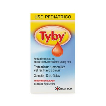 Tyby Gotas Sol Oral 80mg/0.5 ml 30ml Acetaminofen-Clorfeniramina Biotech