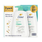 Dove Body Wash Pumps Silky-Soft Skin 2Pack 905Ml Sensitive Skin