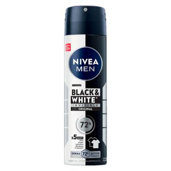 Nivea Antitranspirante Black & White Original Spray 150Ml