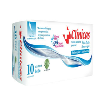 Clinicas Toallas Post-Parto Con Gel x 10Und