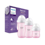Avent Set De 3 Biberones Natural Rosado 4Oz-9Oz-11Oz 0M+