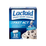 Lactaid Fast Act x 32Tab Mast Lactase Enzyme Lactoben