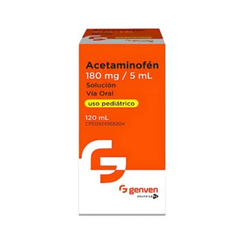Acetaminofen Solucion Oral 180Mg/5Ml 120Ml Genven