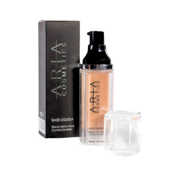 Base Liquida Efecto Semi Mate 01 Nude Beige 30mL Aria Cosmetics