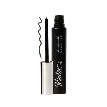 Delineador Liquido Tipo Pincel Brown 9mL Aria Cosmetics