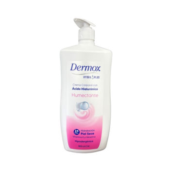 Dermox Hydra Plus Crema C/Ac Hialuronico Piel Seca 800ml Vit E-Glicerina