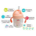 Genial Vaso De Entrenamiento Con Pajilla Pesada 280ml 9Oz