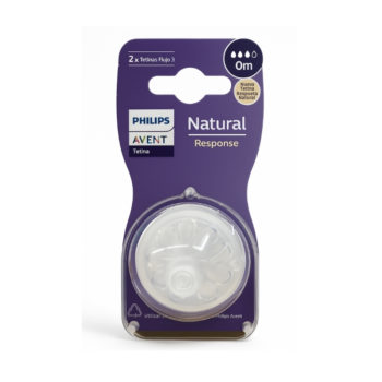Avent Tetina Natural Flujo Medio 0M+ x 2