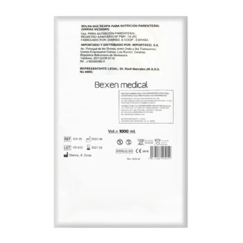 Bolsa De Nutricion Parenteral Adulto 3 Vias 1000ml Ref503.10 Bexen Medical