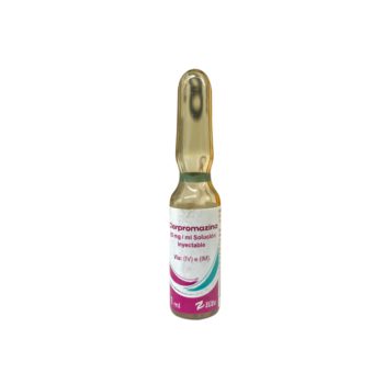 Clorpromazina Solucion Inyectable 25mg/ml 1ml x 1Amp Zuzu