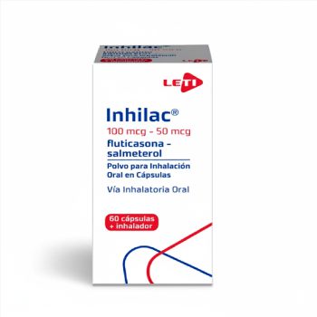 Inhilac 100mcg/50mcg 60Cap + Inhalador Salmeterol-Fluticasona Leti