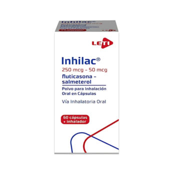 Inhilac 250mcg/50mcg 60Cap + Inhalador Salmeterol-Fluticasona Leti