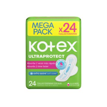 Kotex Mega Pack Toallas Sanitarias Ultraprotec x 24Und