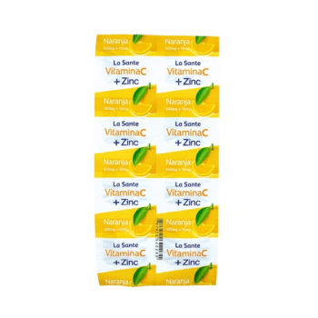 Vitamina C +Zinc Naranja 500-15mg x 10Tab Mast  La Sante