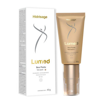 Hidrisage Lumed Base De Maquillaje Fluida Tono Oscuro Spf 50 40gr