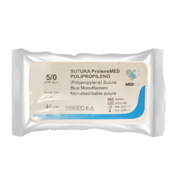 Medaid Prolene Med 5/0  Ref 8698G Aguja Cortante 13mm 3/8 45 Cm Hebra x 1