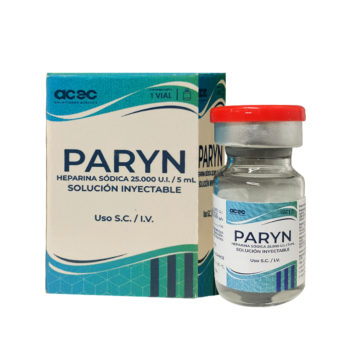 Paryn Heparina Sodica 25.000 U.I / 5mL x 1 Vial Acec