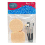 set de brochas y motas maquillaje 6 piezas beauty style