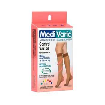 Medias De Compresion Talla L Beige 15-20 mmHg Rodilla Medivaric