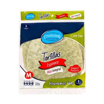 Tortillas 100% Integral Espinaca x 8Und 220Gr