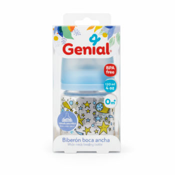 Genial Tetero Boca Ancha 0M+ 4Oz