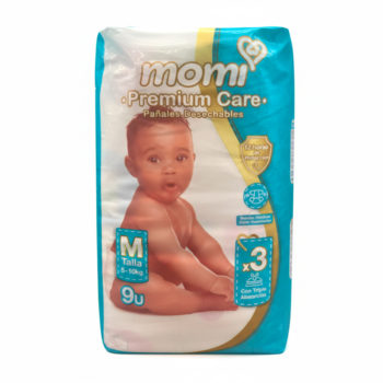 Momi Pañales Desechables Talla M 5-10Kg x 9Und