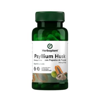 Psyllium Husk x 60Cap Plantago Ovata C/Papaina De PapayaHerbaplant