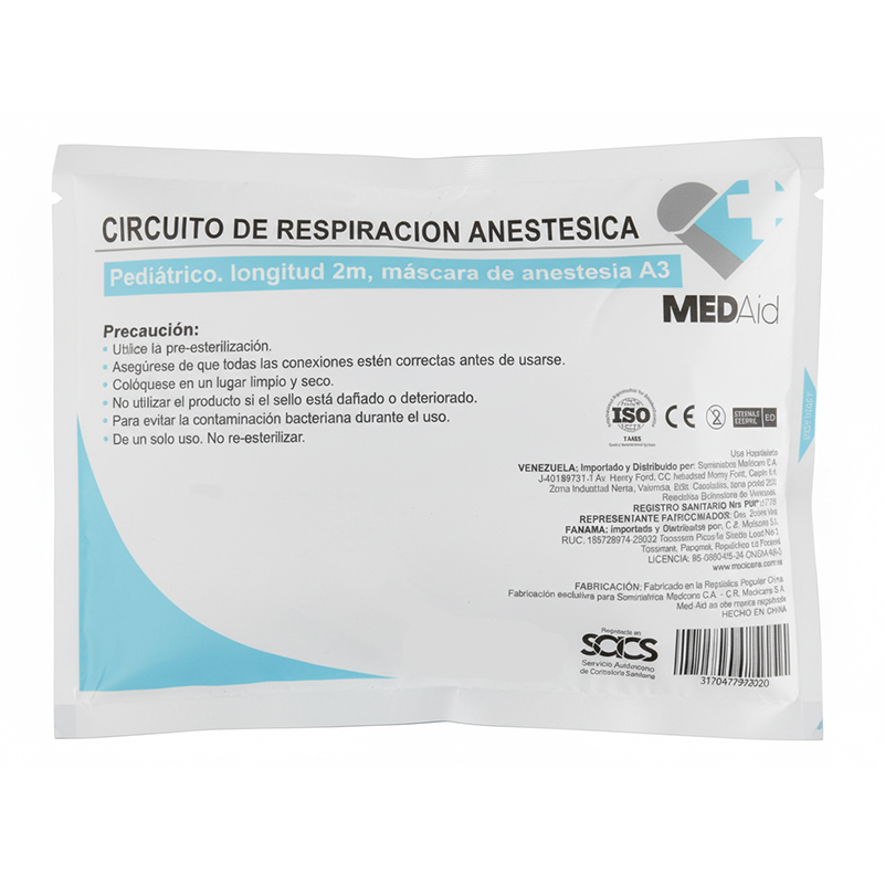 CIRCITO DE RESPIRACION PEDIATICO MEDAID