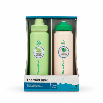 Thermo Flask Pack x 2 Verde&Crema 710Ml 24Oz