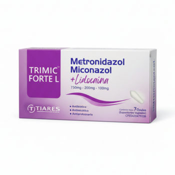 Trimic Forte Lidocaína+Metronidazol+Miconazol x 7 Supositorios Vaginales - BLISS GVS